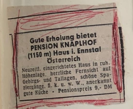 Knapplhof Inserat