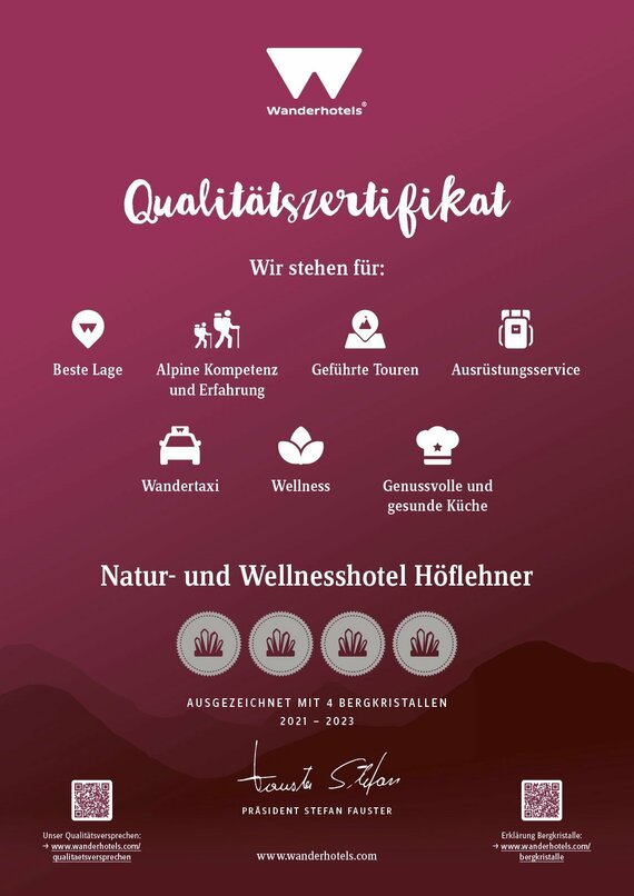 Qualitätszertifikate Höflehner
