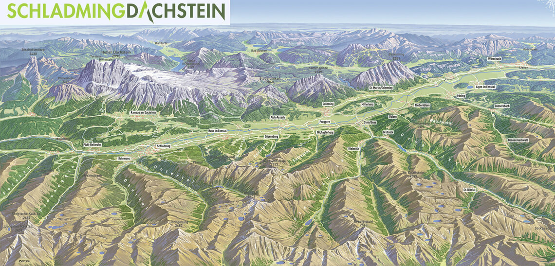 Übersichtskarte Schladming-Dachstein